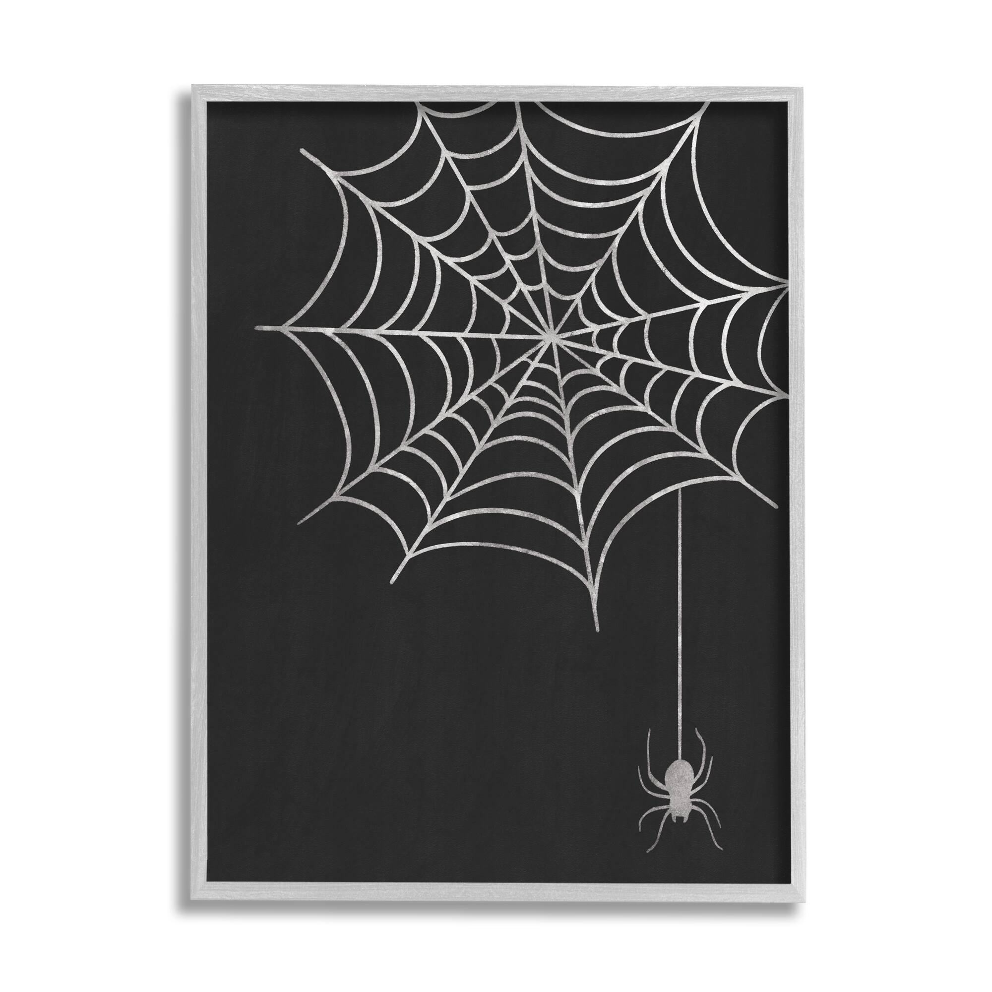 Stupell Industries Dangling Spider Web Insect Framed Giclee Art
